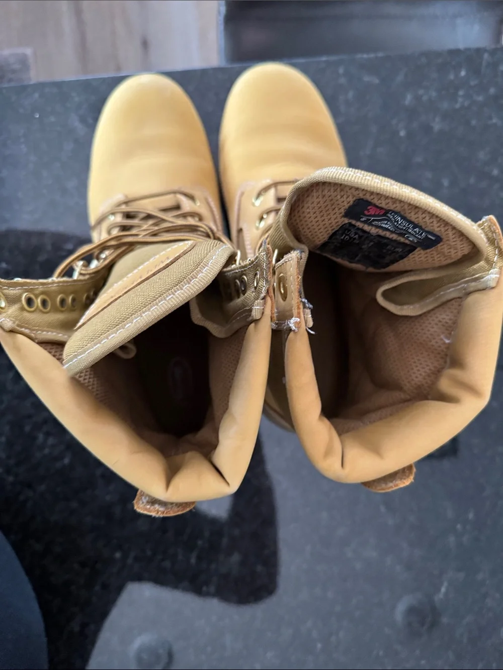 Wolverine Wheat/Tan Lace-Up Work Boots w/Thinsulate. 10.5